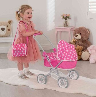 Detský hlboký kočík pre bábiky Dolly Tots/Cutie PramBabychic - 2