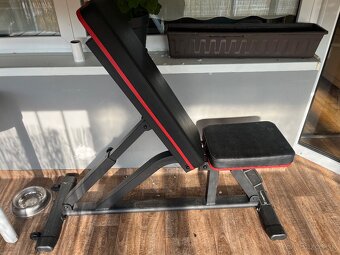 Lavička na posilňovanie + činky 2x20kg - 2