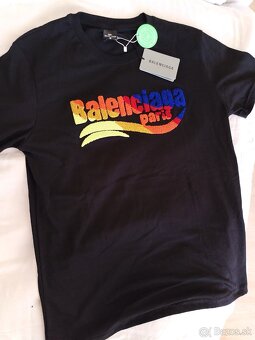 Tricko Balenciaga čierne chlpaty napis - 2