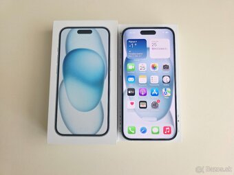 APPLE IPHONE 15 128GB,BLUE ,BATERKA 100%.ZÁRUKA - 2