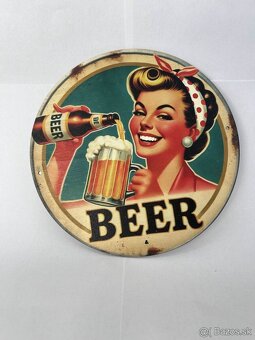 Drevená ceduľka do garáže - Beer - 2