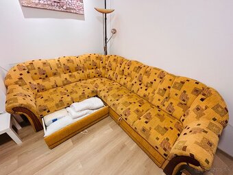 Rozkladací gauč s úložným priestorom a kreslo - 2