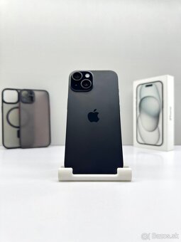 iPhone 15 BLACK 128GB TOP STAV ORIGINÁL+PRÍSLUŠENSTVO - 2