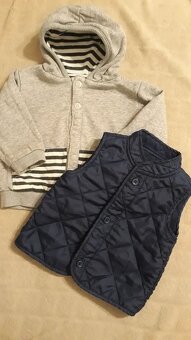 Obojstranná mikina+vesta v.74-80 - 2