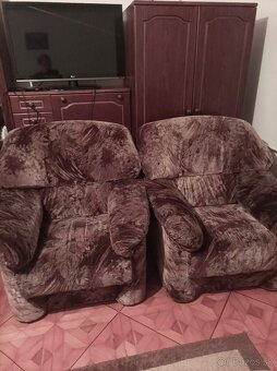 Gauč/pohovka a 2x kreslo za odvoz - 2