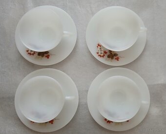 Predám 4ks  Arcopalové opálové šálky a podšalky - 2