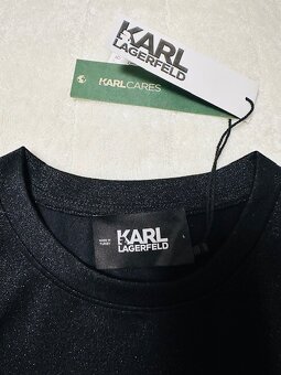 Lurexový čierny top zn. Karl Lagerfeld originál - 2