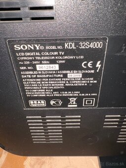Predám TV Sony Bravia KDL-32S4000 – 32" LCD - 2
