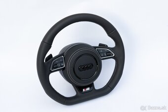 AUDI MULTIFUNKCNY VOLANT S AIRBAGOM A PADLAMI, biela niť - 2