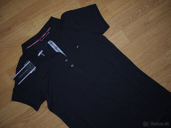 Tommy Hilfiger dámske tmavomodré/čierne polo šaty - 2