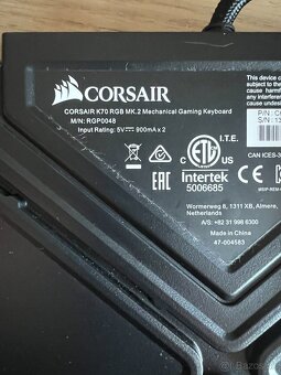 Herná klávesnica Corsair K70 RGB MK.2 RED - 2