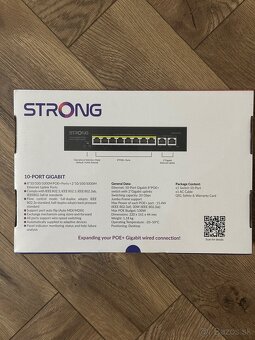 Nerozbalený switch STRONG SW8010POE+ - 2