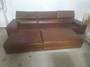 kožena rohova sedačka - 2