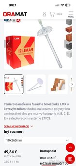 Tanierové natĺkacie hmoždinky 10x260. - 2