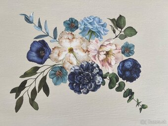 Maľovaný drevený konferenčný stolík - 2