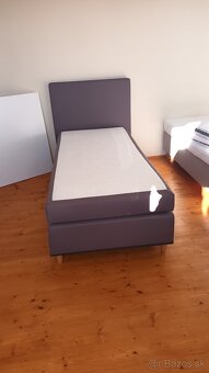 Nová sivá jednolôžková posteľ - 2