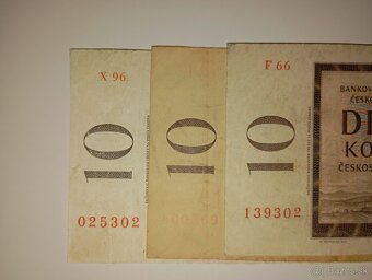 BANKOVKY 10 KČS, 1960, VZÁCNÉ SÉRIE, CHYBOTISK - 2