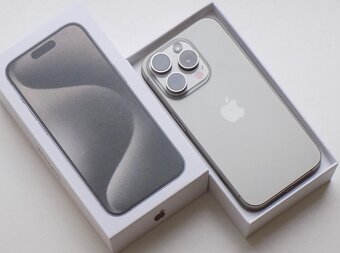 iPhone 15 Pro Max Natural Titanium BATERIE 100% TOP - 2