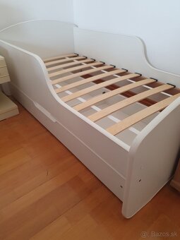 Biela detska postel 140x70 cm - 2