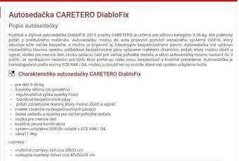 caretero autosedačka Diablo fix - 2