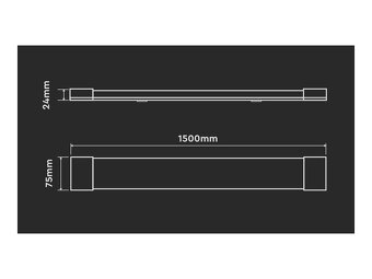 LED stropne ziarivkove svietidlo 150cm, 6000 lm, 4000K - 2