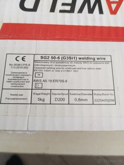 Zvárací pomedený drôt 0,8mm 5kg SG2 - 2