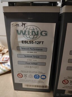 AGM batérie poškodené 7ks WING ESL55-12FT + 3ks funkčné - 2