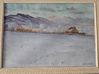 Nándor Katona ● Dedina pod Tatrami●36x50,5 cm - 2