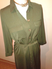 olivovozelené košeľové šaty F&F veľ. 38 - 2