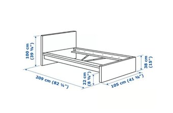 Postel MALM IKEA 90x200 - 2