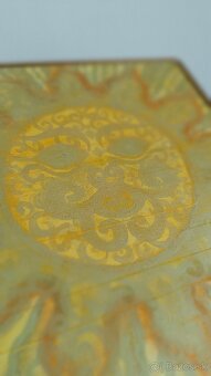 Magické slnko originál drevený obraz bukové drevo bohoo - 2