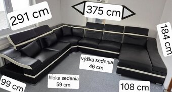 Sedacia súprava v tvare U - 2