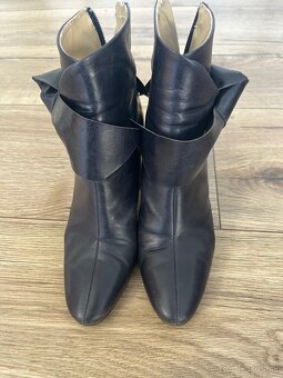 Kožené čižmičky tmavomodre Zara - 2