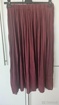 H&M Lahká  bordová sukna - 2
