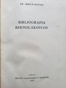 Imrich Kotvan: Bibliografia bernolákovcov - 2