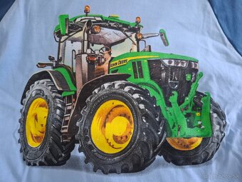 Nenosené bavlnené pyžamo s traktorom John Deere - 2