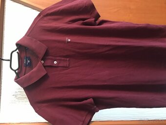 GANT originál bordo pánske polotricko L/XL - 2