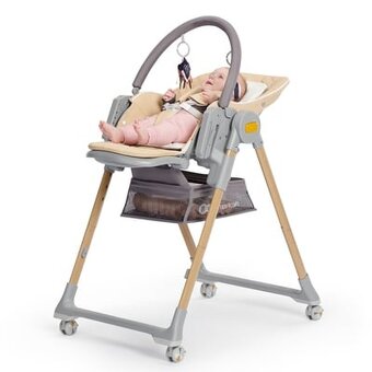 Jedálenská stolička 2 in 1 stolička + lehátko + originál kra - 2