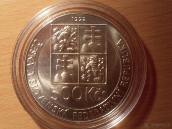 Ján Amos Komenský 500 Kčs 1992 – Investičné striebro - 2