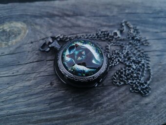 Čierna mačka vreckové hodiny - 2