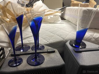 Dekoratívne modré poháre – sada / viac kusov - 2