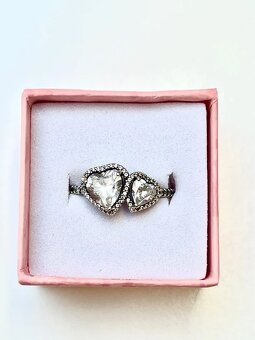 Pandora original prsteň so srdiečkami - 2