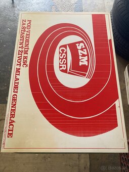 Plastové retro tabule ČSSR – znak, 1.máj, 9.máj - 2