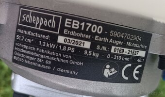 Vrták  pôdy Scheppach  EB 1700 + 3 vrtáky - 2