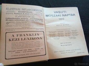 Zelezniciarska rocenka- Uhorsko 1915 rok. - 2