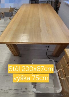 Nábytok z masívu stôl, 2xkomoda - 2