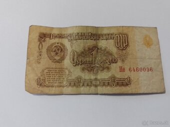 Bankovky a minca ZSSR - 2