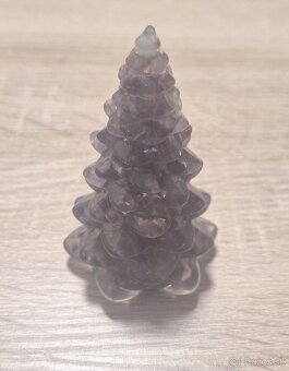 Dekoračný vianočný stromček z minerálu - Ametyst (fialový) - 2
