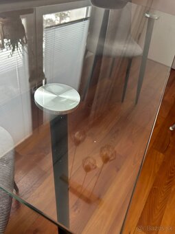 Sklenený jedálenský stôl - 2