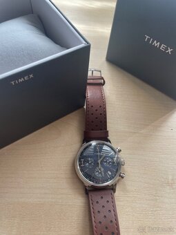 Timex Marlin Chronograph Tachymeter 40mm s koženným náramkom - 2
